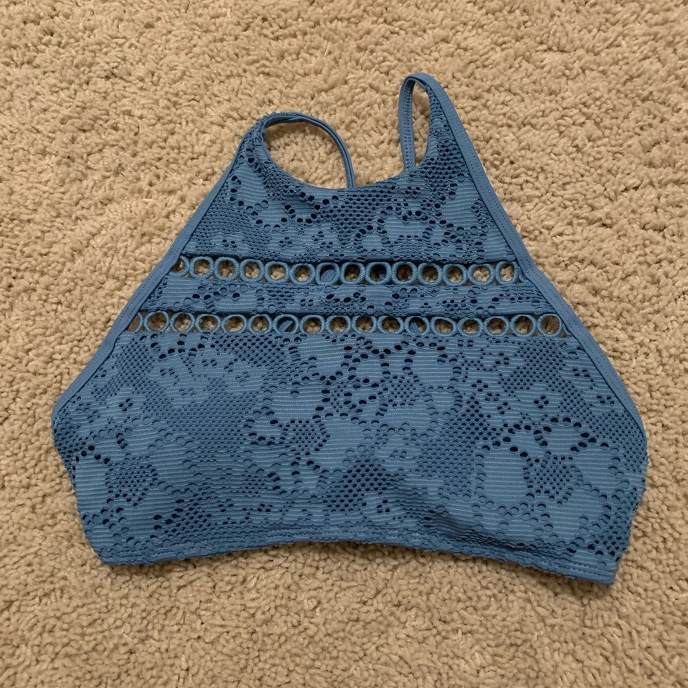 aerie High Neck Lace Bikini Top